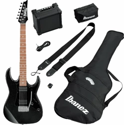 Ibanez IJRX20-BKN electric guitar set with Jumpstart Starter Set accessories