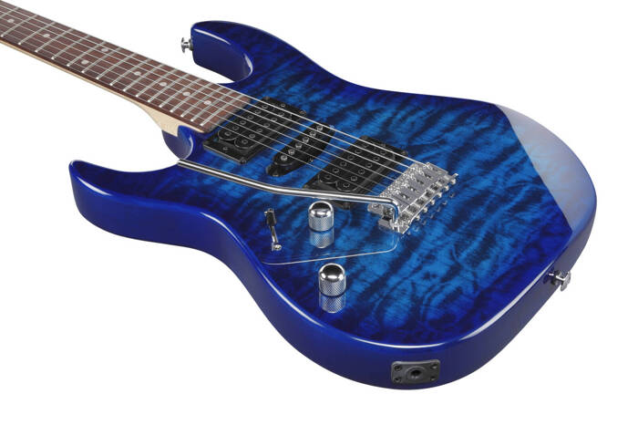 Ibanez GRX70QAL-TBB Transparent Blue Burst left-handed electric guitar