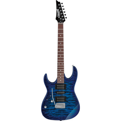 Linkshänder E-Gitarre Ibanez GRX70QAL-TBB Transparent Blue Burst