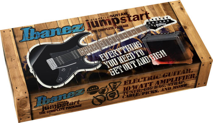 Ibanez IJRX20-BKN E-Gitarre mit Zubehör Jumpstart Starter Set