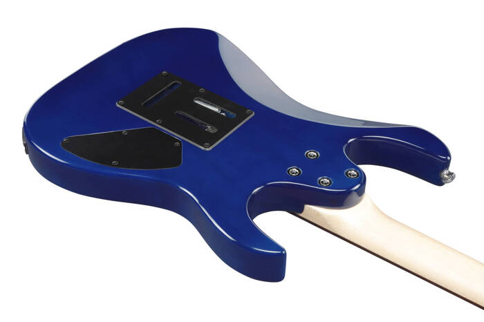 Linkshänder E-Gitarre Ibanez GRX70QAL-TBB Transparent Blue Burst