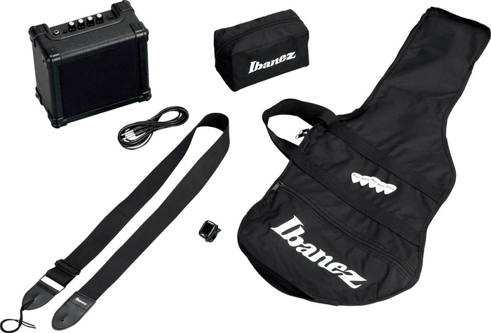 Ibanez IJSR190-BK Bassgitarre mit Zubehör Jump Start Set