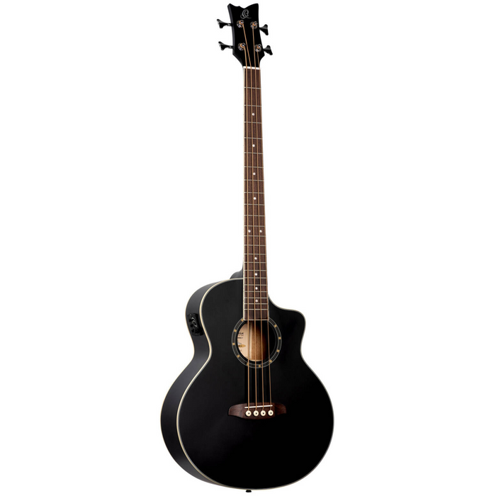 Ortega D7CE-SBK-4 electro-acoustic bass guitar, black