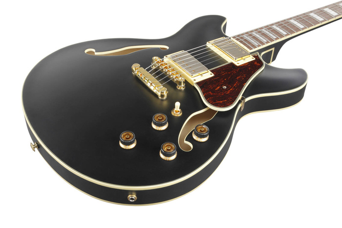 Ibanez AS73G-BKF Artcore Hollowbody Gitarre Schwarze flache E-Gitarre