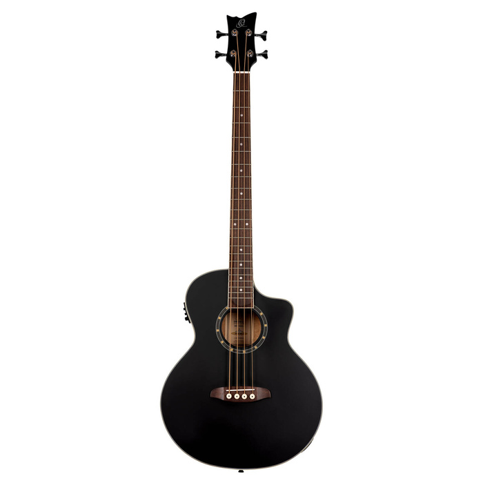 Ortega D7CE-SBK-4 electro-acoustic bass guitar, black