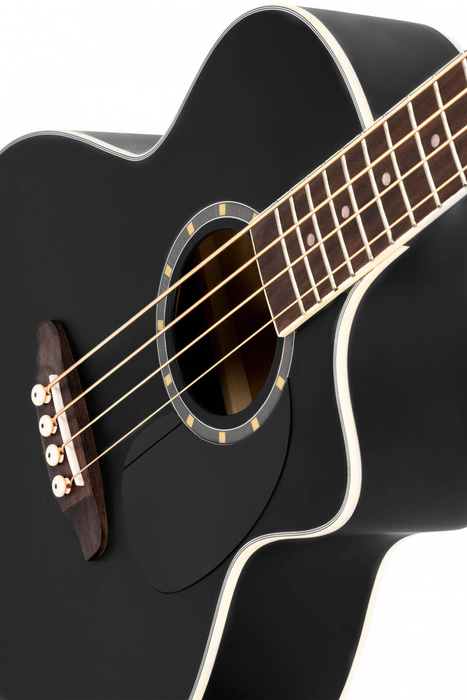 Ortega D7CE-SBK-4 electro-acoustic bass guitar, black