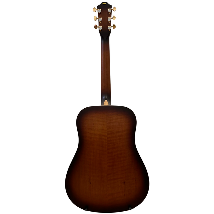 Acoustic guitar solid spruce dark brown dreadnought type Baton Rouge TLA/D custom 3786